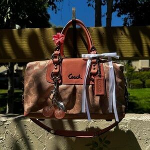 Y2K Light Pink Coach Monogramed Bag